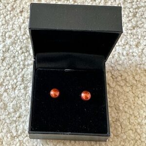Sterling silver pearl studs